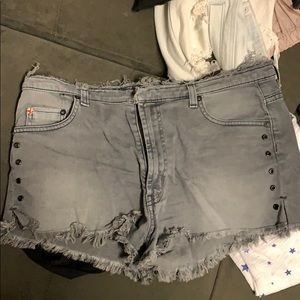 Gray jean shorts